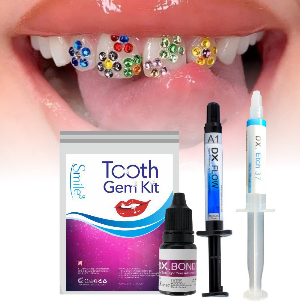 Teeth Whitening Q&M - HOT Tooth Gem Kit Teeth Decorations