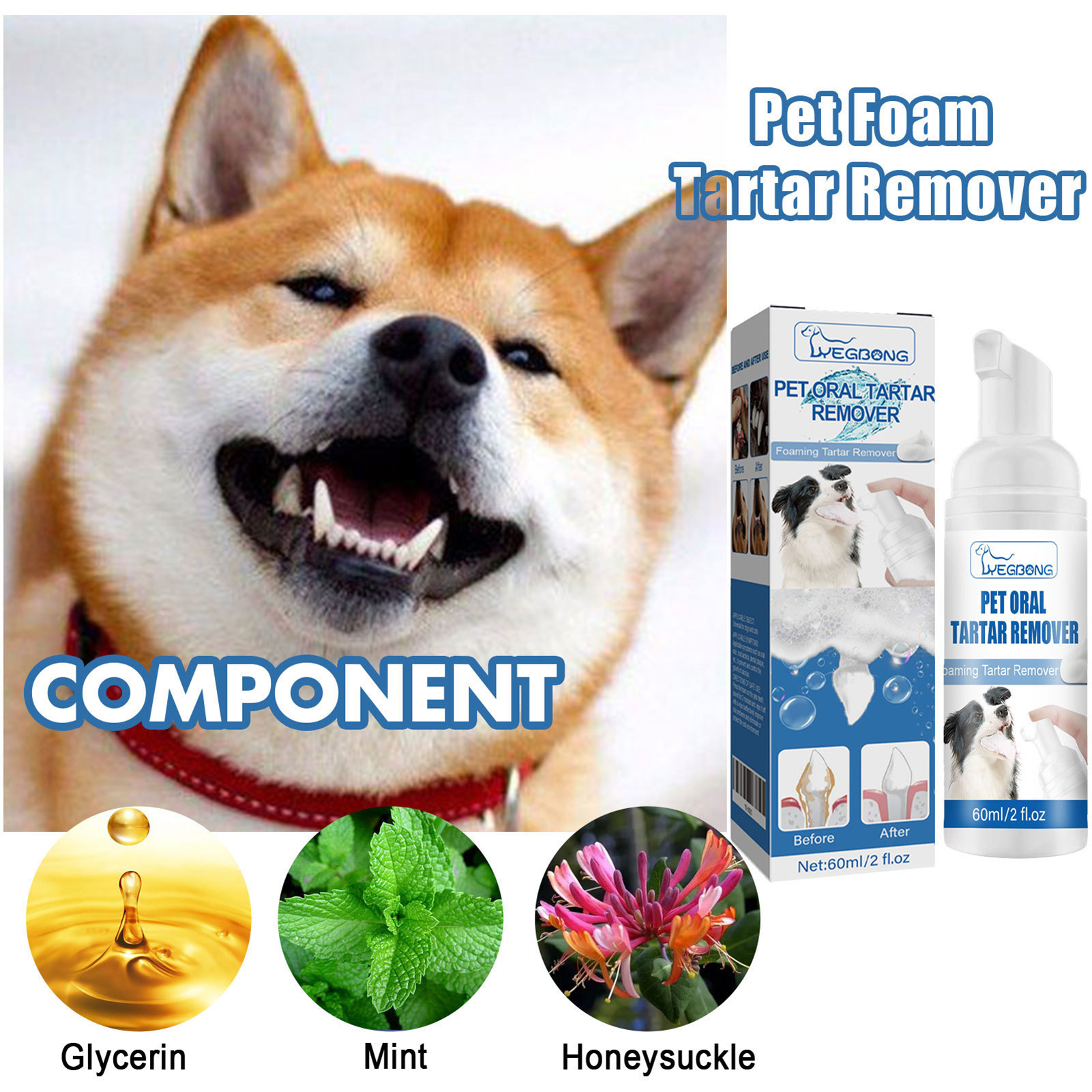60ml Pets Oral Care Foam Gentl - Teeth Whitening And Stain Removal 评论和价格