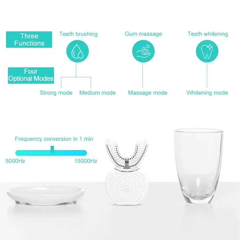 Ultrasonic Electric Toothbrush - Teeth Whitening Blue Light 评论和价格