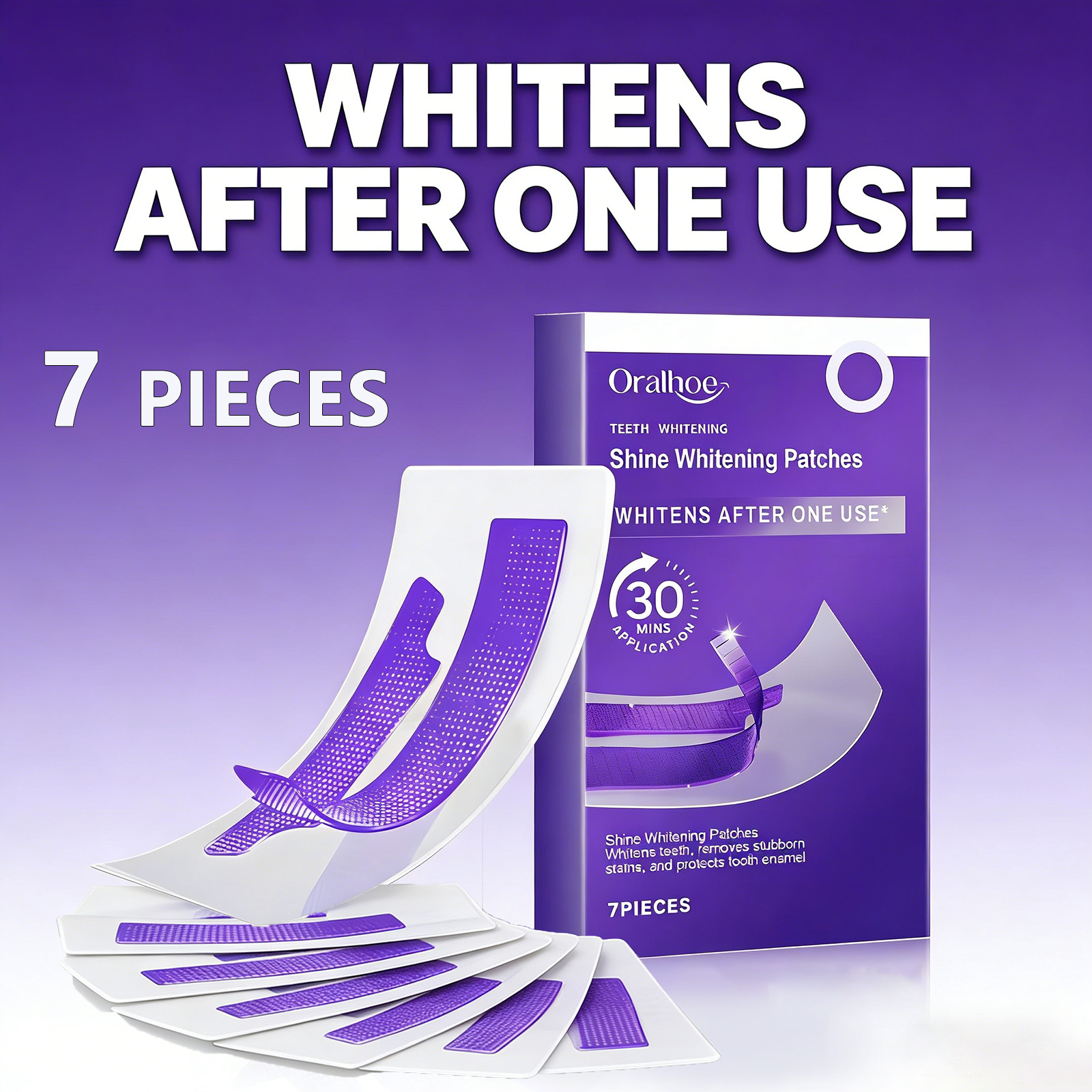 Purple Teeth Whitening Strips  - Teeth Whitening Retainer 评论和价格
