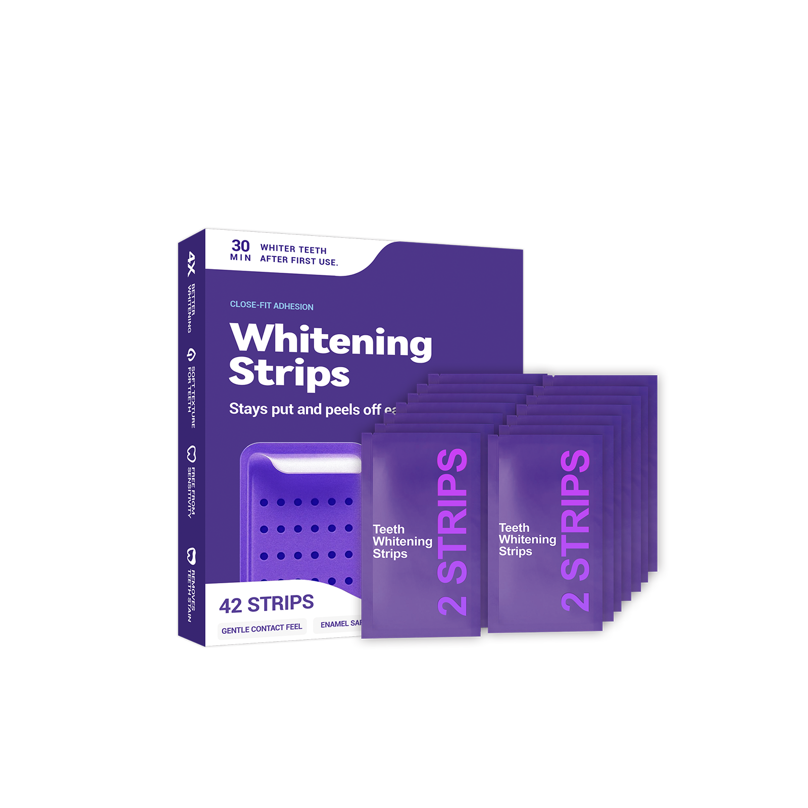 Purple Teeth Whitening Strips  - Teeth Whitening Retainer 评论和价格