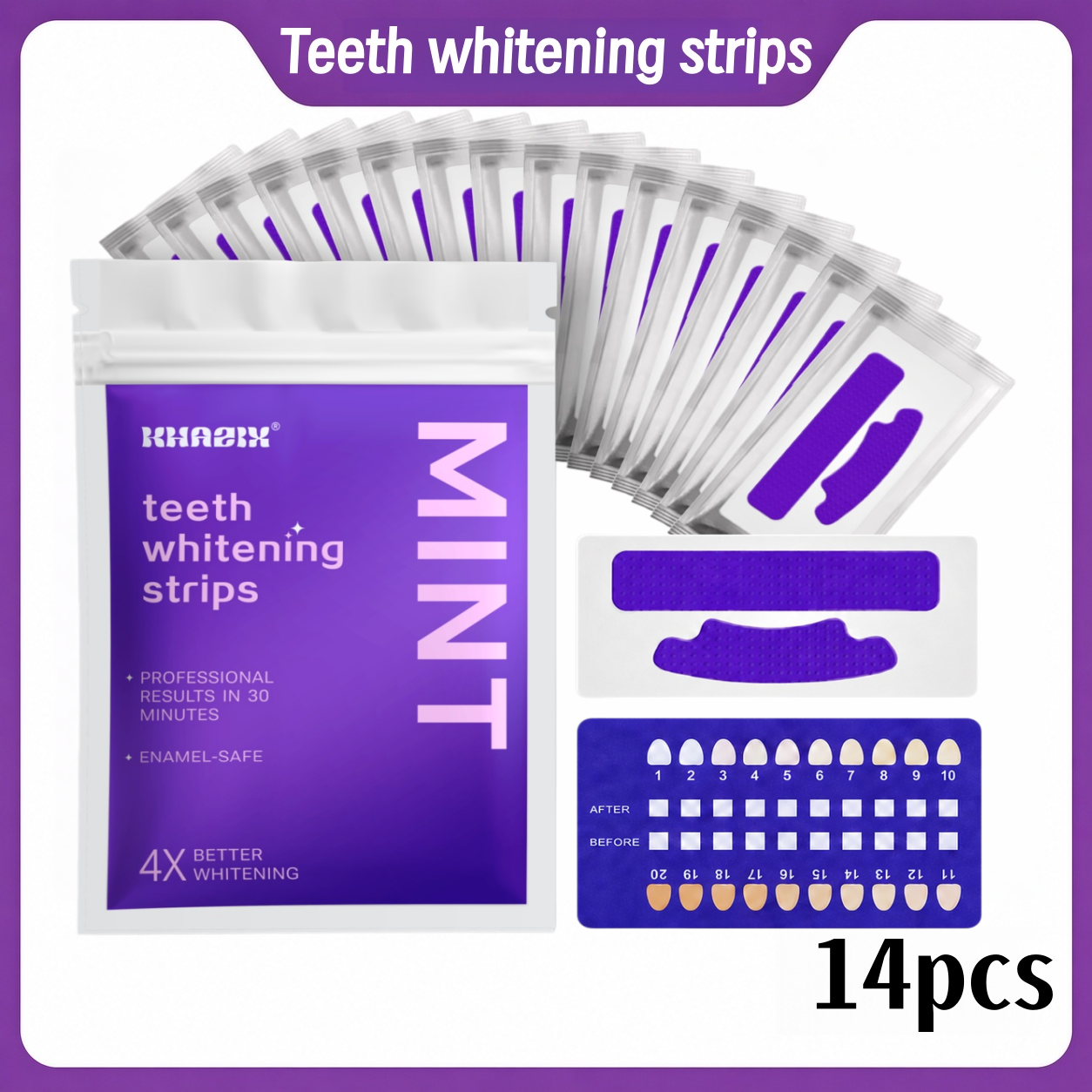 14Pcs Mint Teeth Whitening Str - Teeth Whitening Retainer 评论和价格