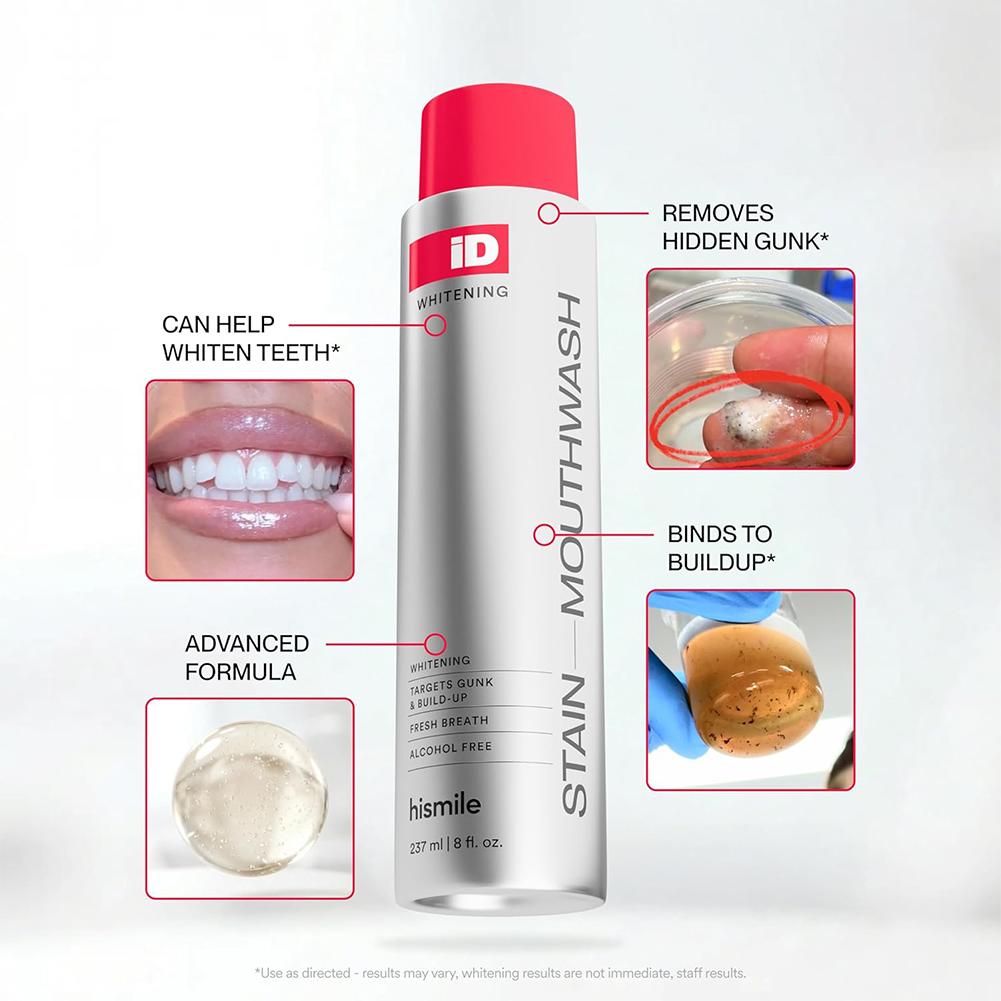 Hismile iD Alcohol Free Mouthw - Teeth Whitening And Stain Removal 评论和价格
