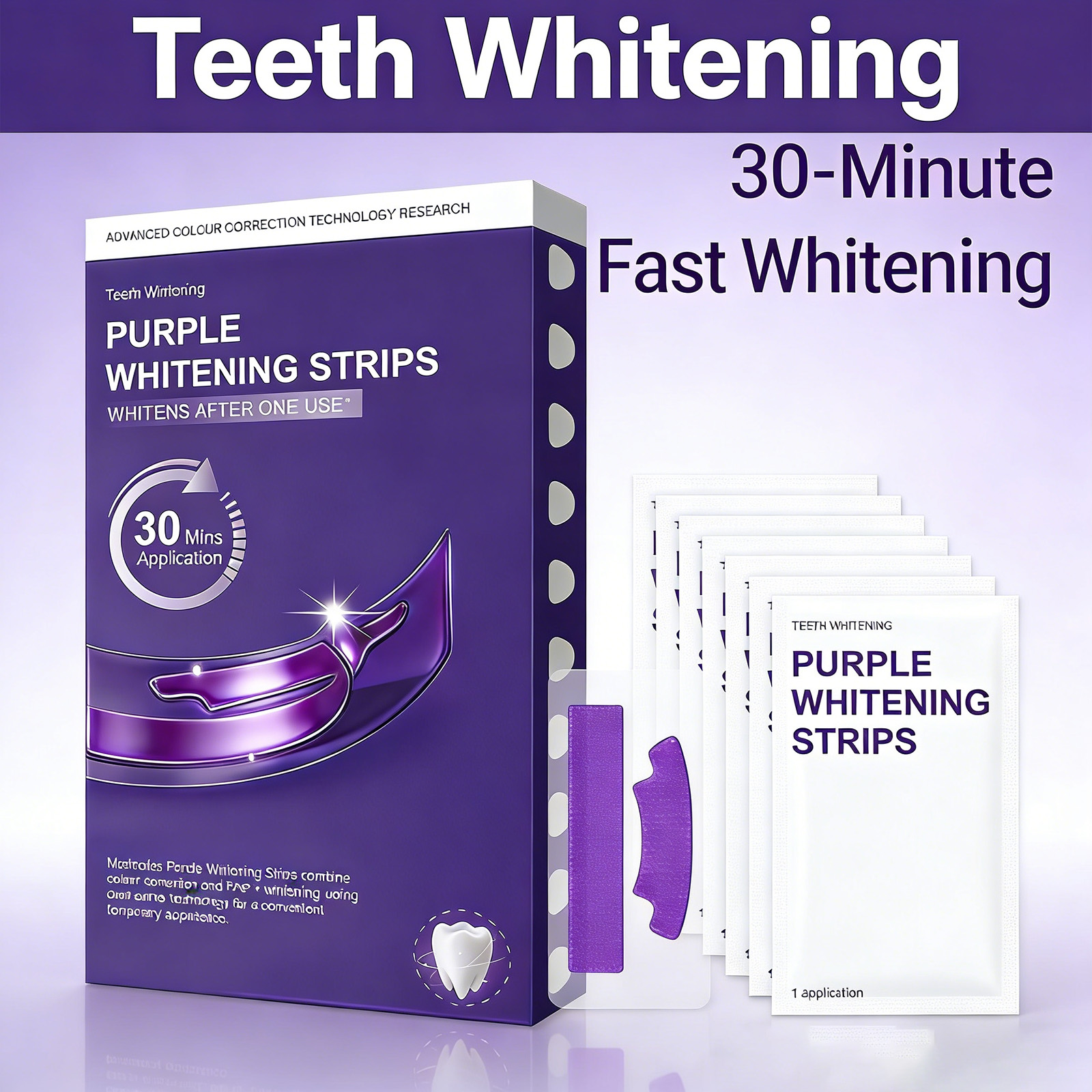 Purple Teeth Whitening Strips  - Teeth Whitening Retainer 评论和价格