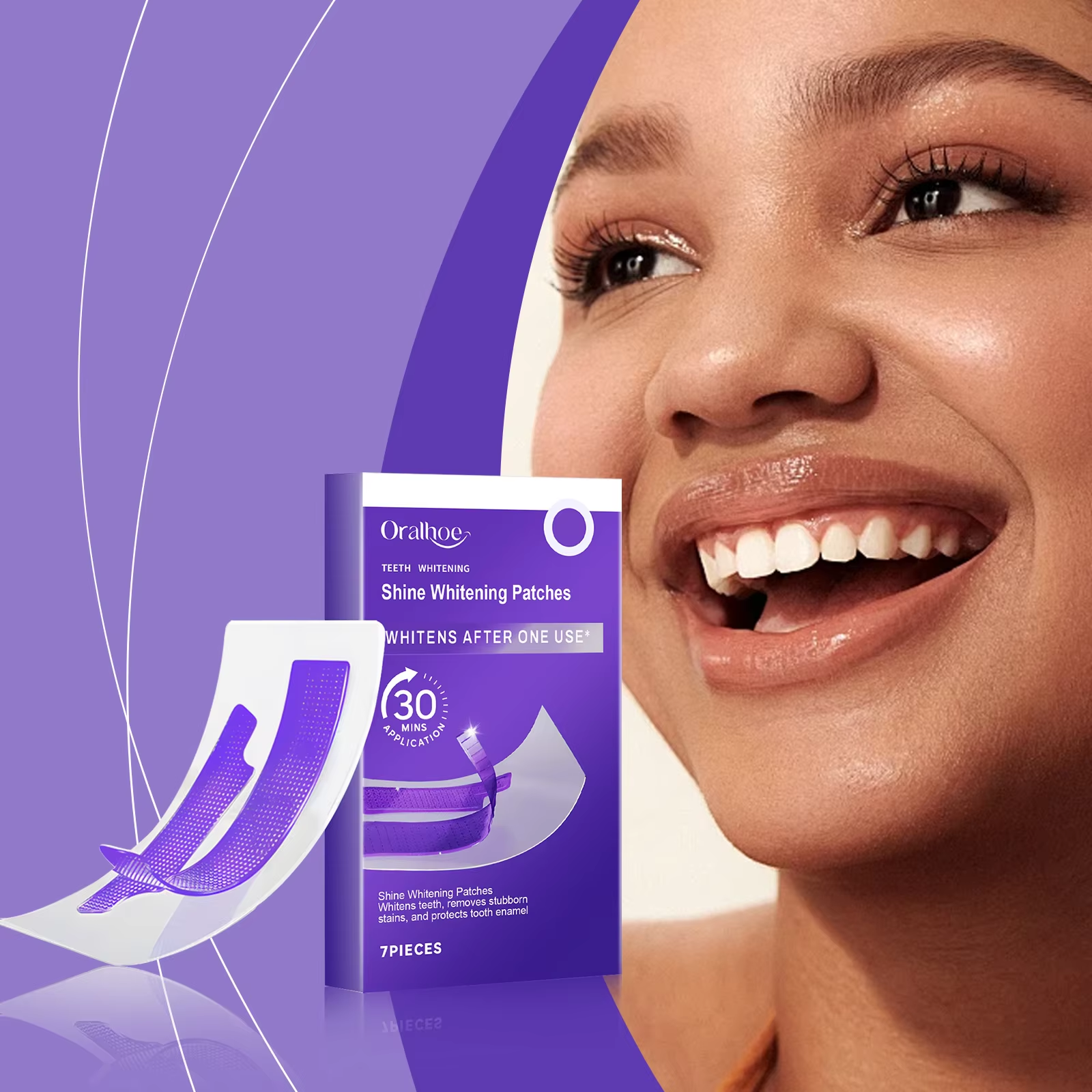 Purple Teeth Whitening Strips  - Teeth Whitening Retainer 评论和价格