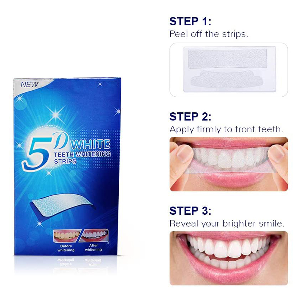 5D White Teeth Whitening Strip - Teeth Whitening Q&M 评论和价格